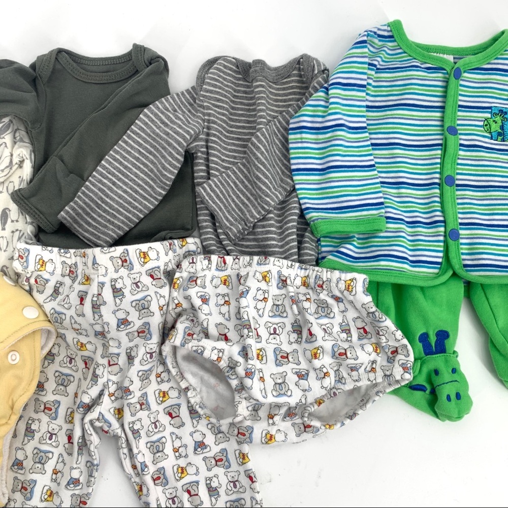 Lot 4 newborn baby boy Carter’s Circo Fuzzibunz - Picture 4 of 10